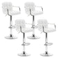 Set of 4 Foggia Bar Stools Gas lift Swivel Steel - White