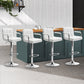 Set of 4 Foggia Bar Stools Gas lift Swivel Steel - White