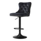 Capri Bar Stool Adjustable Height Nailhead Trim Kitchen Counter Stool - Black