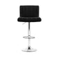 Set of 2 Glasgow Line Style PU Leather Bar Stools - Black