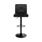 Set of 4 Marousi Bar Stools PU Leather Criss Cross Style - Black