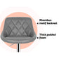 Set of 2 Corfu Bar Stools PU Leather Diamond Style - Grey