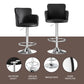 Dolisie Leather Bar Stools Swivel Adjustable Gas Lift PU Counter Chairs - Black