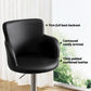 Set of 2 Dolisie Leather Bar Stools Swivel Adjustable Gas Lift PU Counter Chairs - Black
