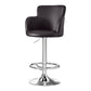 Dolisie Leather Bar Stools Swivel Adjustable Gas Lift PU Counter Chairs - Brown