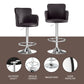 Set of 4 Dolisie Bar Stools Swivel Kitchen Chairs Gas Lift Adjustable PU Leather - Brown