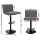 Set of 4 Palencia Bar Stools Vintage Leather Gas Lift - Grey