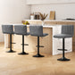 Set of 4 Palencia Bar Stools Vintage Leather Gas Lift - Grey
