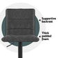 Set of 4 Almere Bar Stools Gas Lift Vintage Leather - Grey