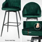 Set of 4 Munich Bar Stools Kitchen Stool Dining Chairs Velvet Chair Barstool - Green