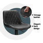 Set of 4 Barcelona Bar Stools Gas Lift Vintage Leather - Black