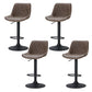 Set of 4 Barcelona Bar Stools Gas Lift Vintage Leather - Brown