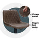 Set of 4 Barcelona Bar Stools Gas Lift Vintage Leather - Brown