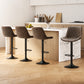 Set of 4 Barcelona Bar Stools Gas Lift Vintage Leather - Brown
