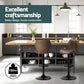Set of 4 Swansea Bar Stools Vintage Leather Gas Lift - Brown