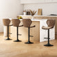 Set of 4 Swansea Bar Stools Vintage Leather Gas Lift - Brown