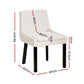 Tilly Set of 2 Dining Chairs Corduroy Wooden - Beige
