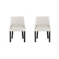 Tilly Set of 2 Dining Chairs Corduroy Wooden - Beige