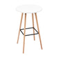 Bar Table Round Counter Kitchen Dining Desk Pub 98cm Height Wood White