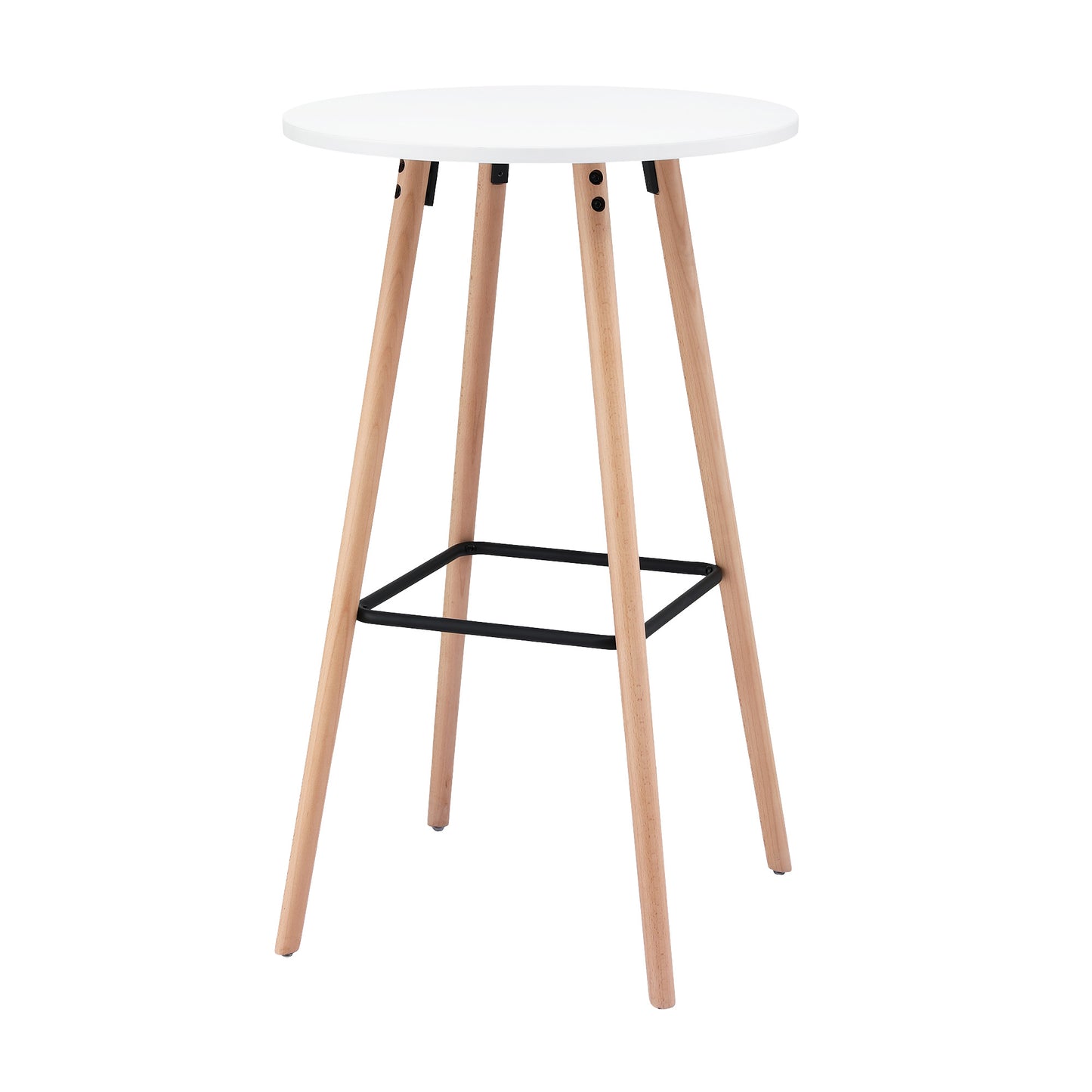 Bar Table Round Counter Kitchen Dining Desk Pub 98cm Height Wood White