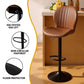 Set of 4 Lerwick Bar Stools Kitchen Swivel Gas Lift Counter Chair Shell Leather - Brown