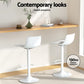 Set of 4 Cairo Bar Stools Kitchen Swivel Gas Lift Stool Leather Dining Chairs - White