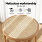 Set of 4 Giza Bar Stools Rattan Seat Wooden - Pine