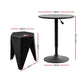 3-Piece Bicea Black Bar Table and Stools Set Kitchen Chairs Cafe Pub