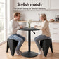 3-Piece Bicea Black Bar Table and Stools Set Kitchen Chairs Cafe Pub