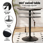 3-Piece Bicea Black Bar Table and Stools Set Kitchen Chairs Cafe Pub