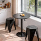 3-Piece Bicea Black Bar Table and Stools Set Kitchen Chairs Cafe Pub