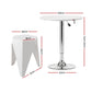 3-Piece Bicea White Bar Table and Stools Set Kitchen Chairs Cafe Pub