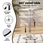 3-Piece Bicea White Bar Table and Stools Set Kitchen Chairs Cafe Pub