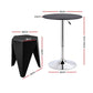 3-Piece Bicea Black Bar Table and Stools Set Kitchen Chair PVC Leather