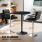 3-Piece Daria Black Bar Table and Stools Set Kitchen Chairs Cafe Pub