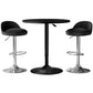3-Piece Daria Black Bar Table and Stools Set Kitchen Chairs Cafe Pub