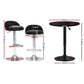 3-Piece Daria Black Bar Table and Stools Set Kitchen Chairs Cafe Pub