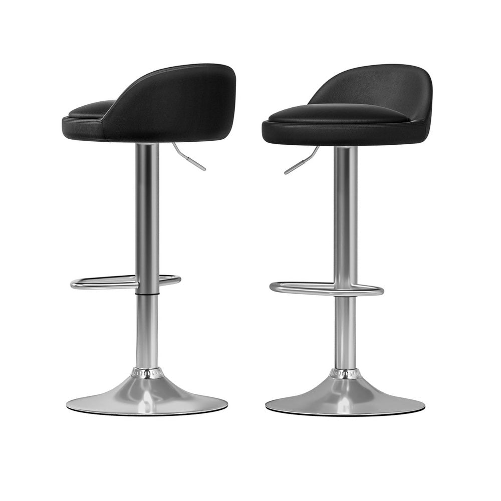 3-Piece Daria Black Bar Table and Stools Set Kitchen Chairs Cafe Pub