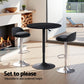 3-Piece Daria Black Bar Table and Stools Set Kitchen Chairs Cafe Pub