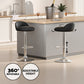 3-Piece Daria Black Bar Table and Stools Set Kitchen Chairs Cafe Pub