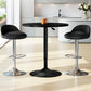 3-Piece Daria Black Bar Table and Stools Set Kitchen Chairs Cafe Pub
