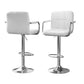 3-Piece Daria White Bar Table and Stools Set Kitchen Chairs Cafe Pub