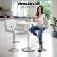 3-Piece Daria White Bar Table and Stools Set Kitchen Chairs Cafe Pub