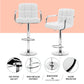3-Piece Daria White Bar Table and Stools Set Kitchen Chairs Cafe Pub