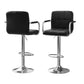 3-Piece Daria White Bar Table and Stools Set Kitchen Chairs Cafe Pub