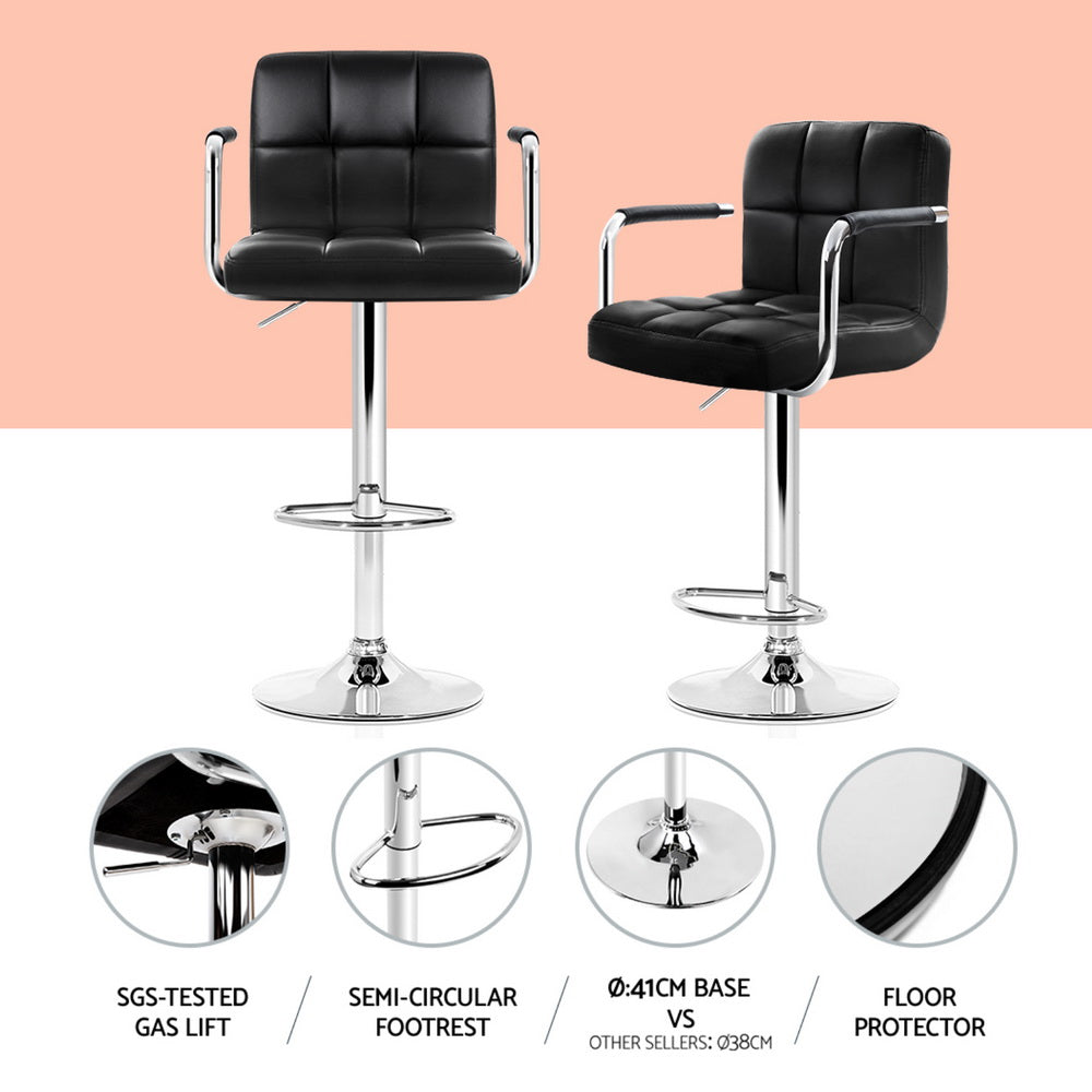 3-Piece Daria White Bar Table and Stools Set Kitchen Chairs Cafe Pub