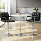 3-Piece Daria White Bar Table and Stools Set Kitchen Chairs Cafe Pub