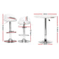 3-Piece Daria White Bar Table and Stools Set Kitchen Chairs Cafe Pub