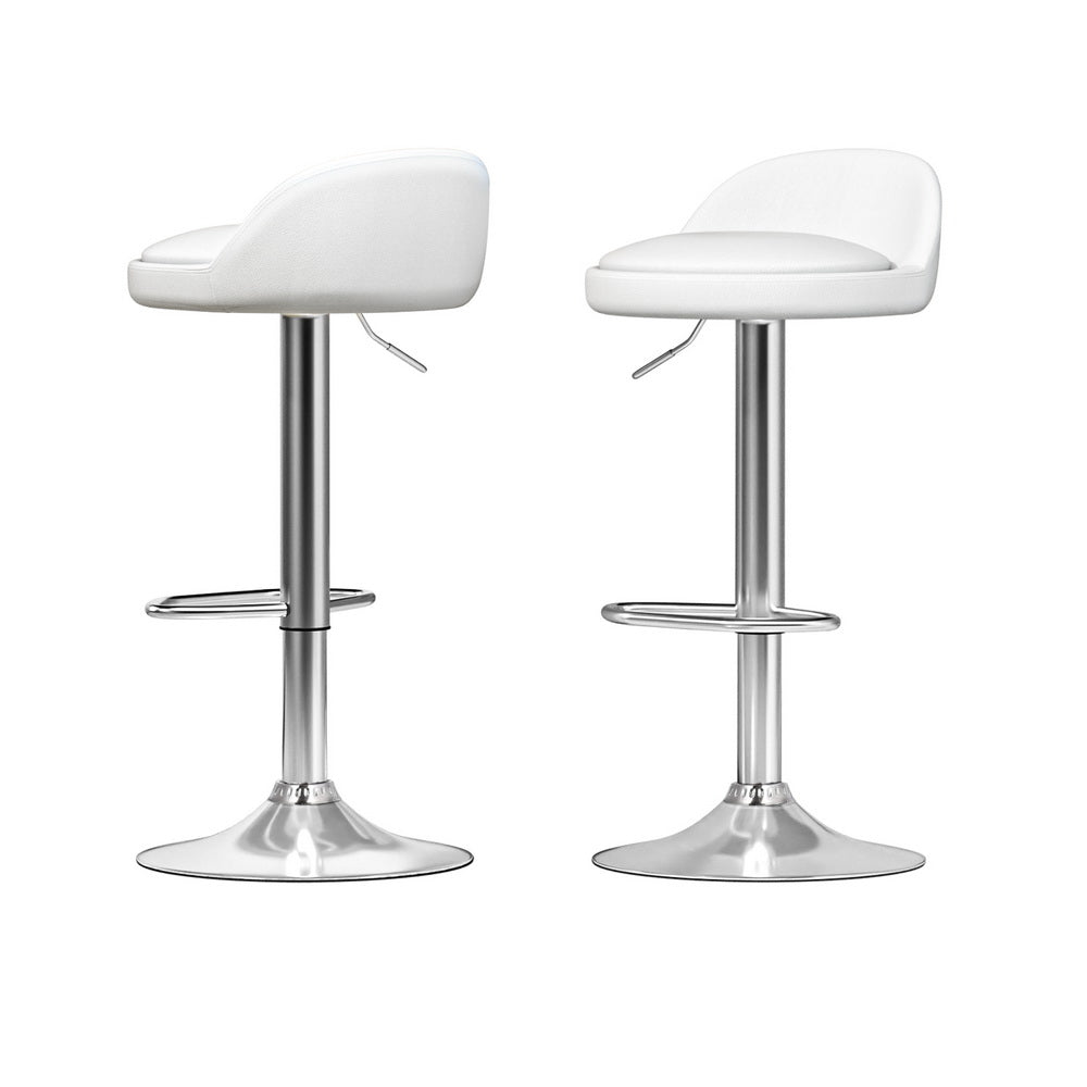 3-Piece Daria White Bar Table and Stools Set Kitchen Chairs Cafe Pub