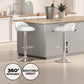 3-Piece Daria White Bar Table and Stools Set Kitchen Chairs Cafe Pub